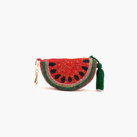 Watermelon Beaded Coin Pouch