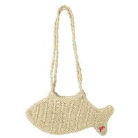 Raffia Fish Bag with Bag Charm