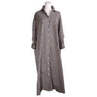Colette Shirtdress in Black & Cream Stripe