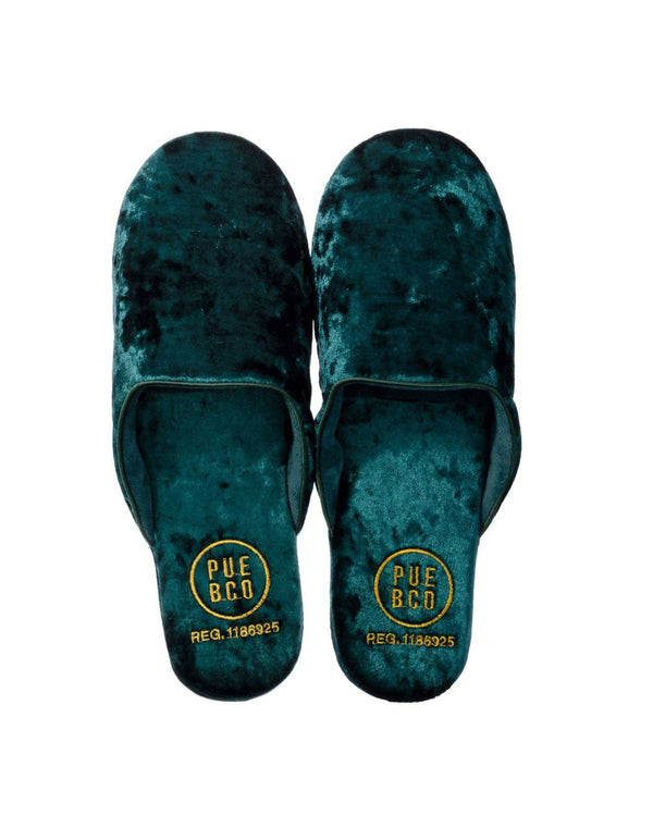 Velvet Slipper in Green