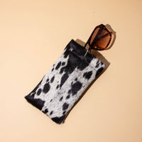 Sunglasses Case in Salt + Pepper Cowhide