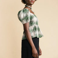 Monet Plaid Top