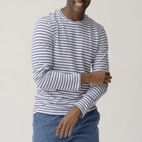 Longsleeve Stripe Tee in White