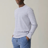 Longsleeve Stripe Tee in White