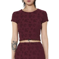 Gloria T-Shirt in Burgundy