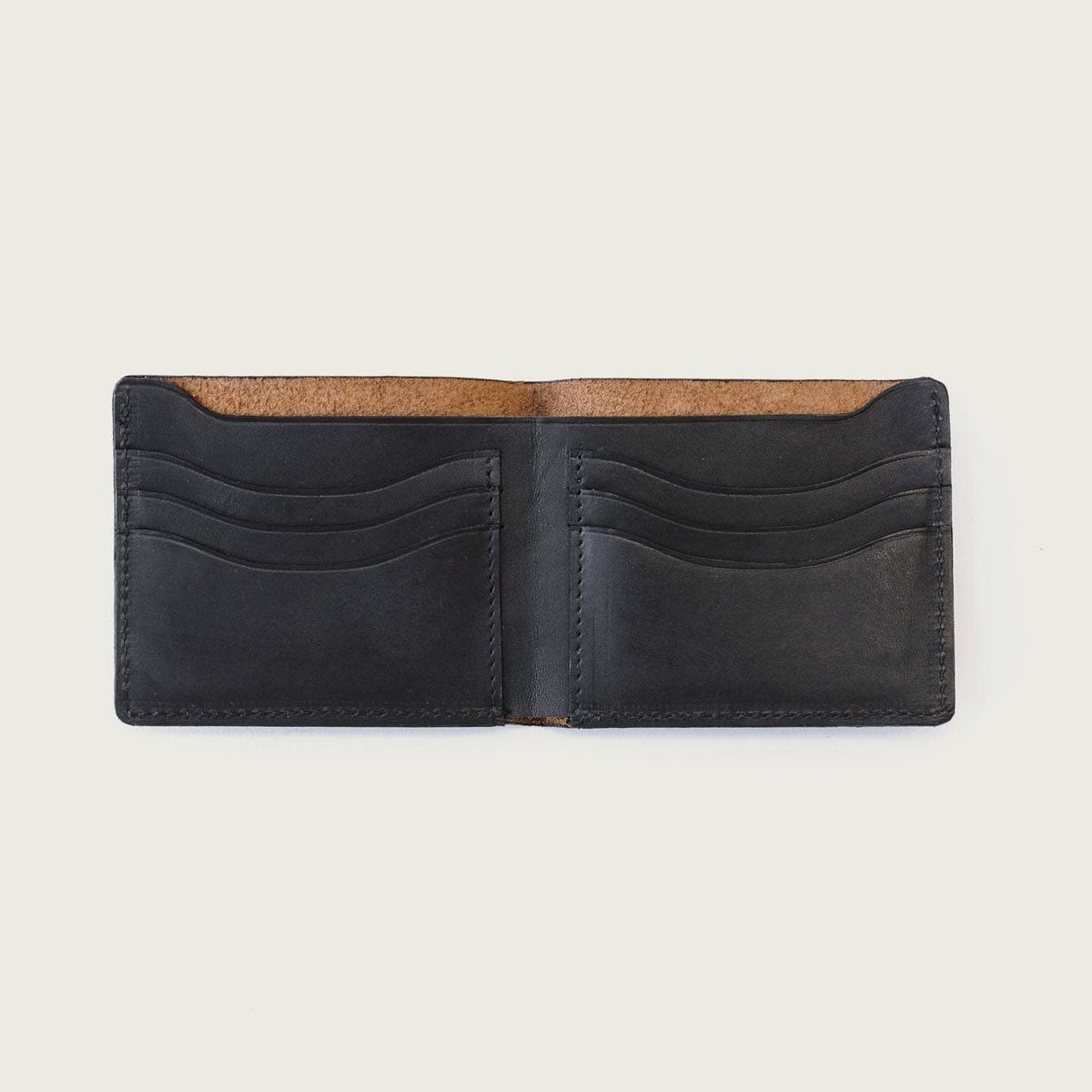 Leather Bifold Wallet in Black