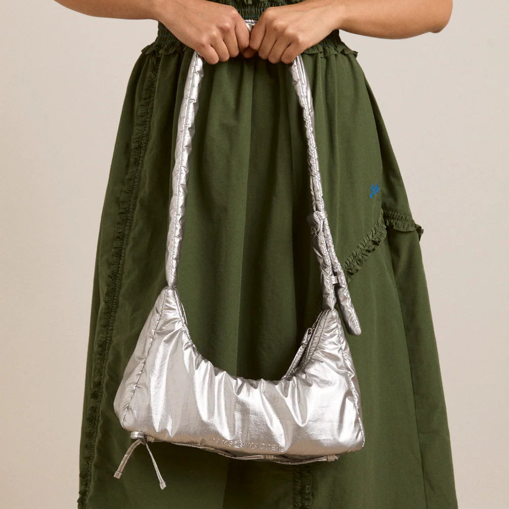Puffy Saz Bag in Silver