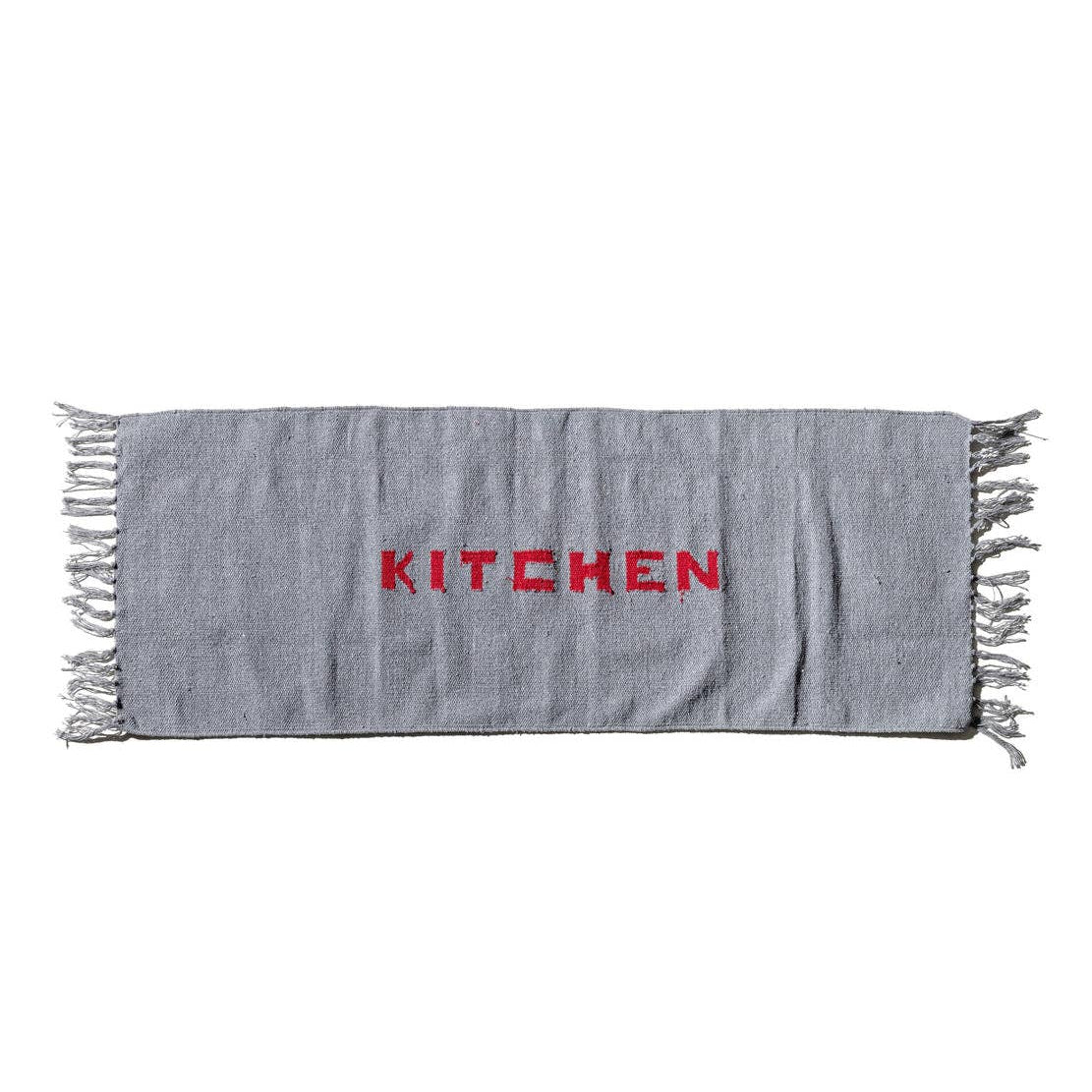 Recycled Kitchen Mat in Light Gray