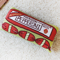 Pepperoni Meat Shop Knit Pillow - Pistachio Green