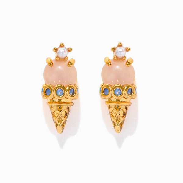 Ice Cream Shop Studs: Gold