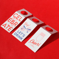 3 Pack Letterpress Bottle Tags