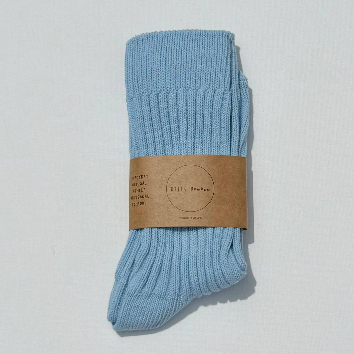 Ribbed Cotton High Socks
