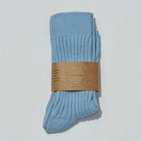 Ribbed Cotton High Socks