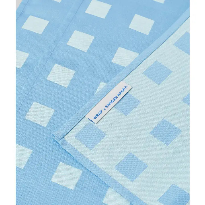 Squares Napkin Set Blue/Soft Aqua