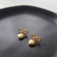 Bow Heart Earrings