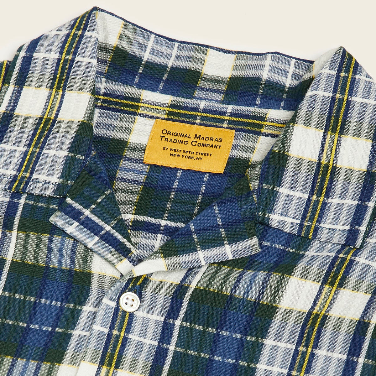 Madras Check Seersucker Cuban Shirt