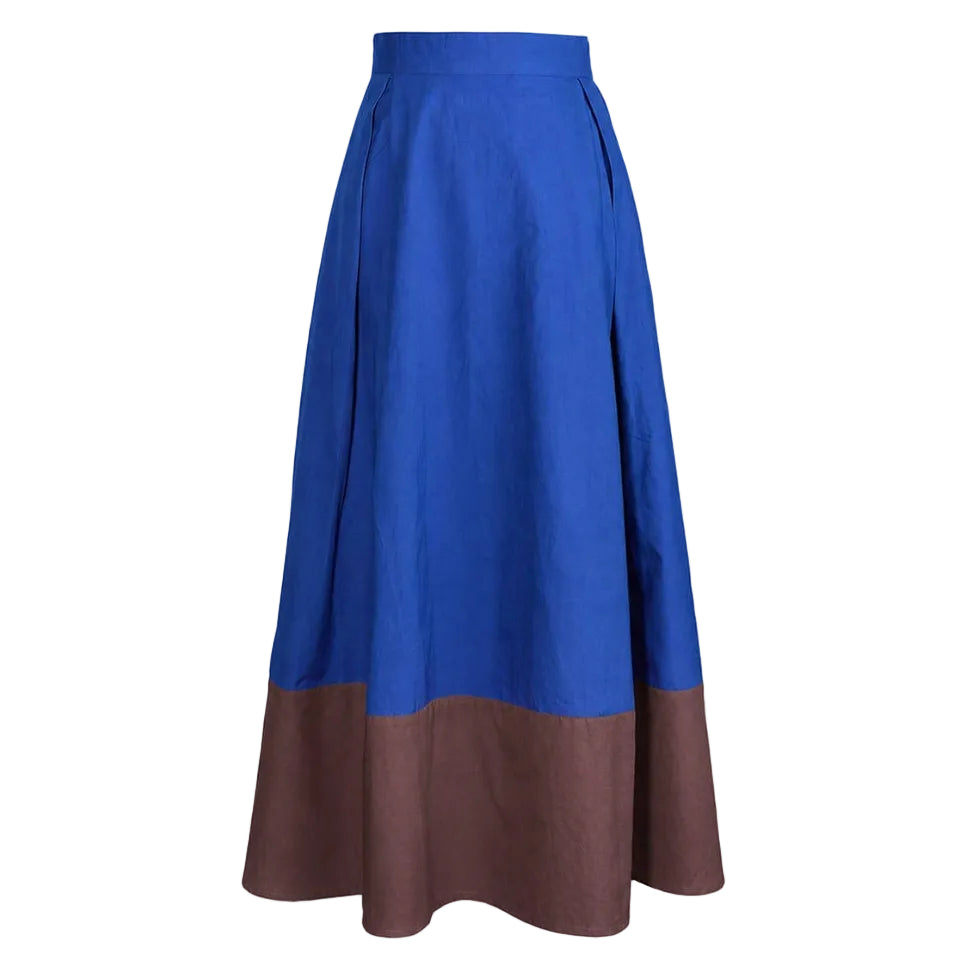 Clementine Colorblock Skirt in Blue