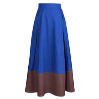 Clementine Colorblock Skirt in Blue