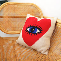 Heart Eye Knit Pillow
