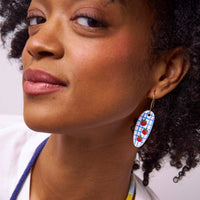 Danielle Oval Earrings in Tomato
