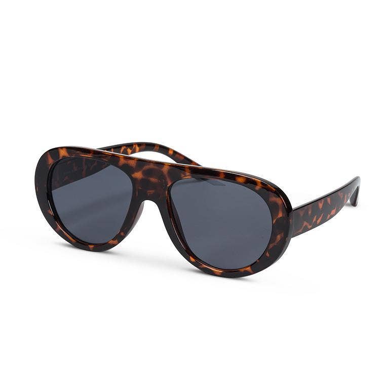Wide Aviator Frame Sunglasses