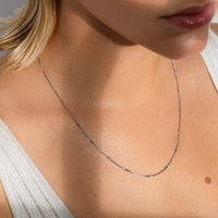 Silver Pressed Chain Necklace