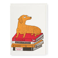 Bookshop Dog Card