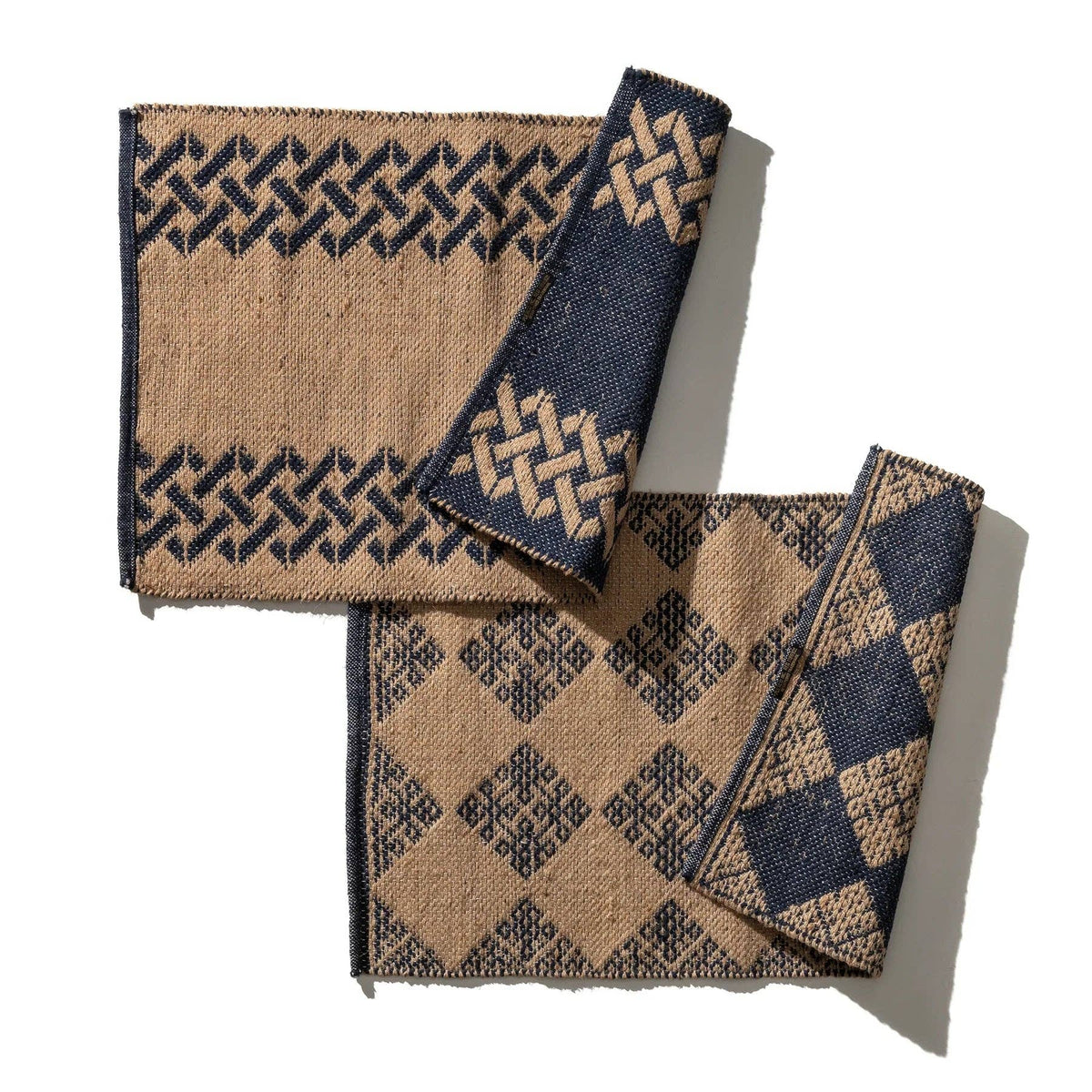 Tile Patterned Jute Mat
