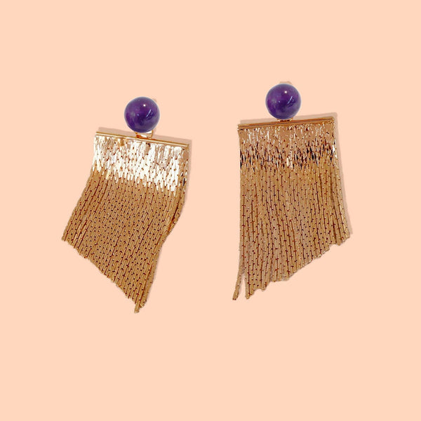 Rubell Layered Earring - Amethyst