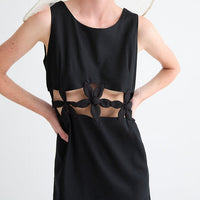 Otilia Linen Dress in Black