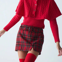 Willow Skirt in Red Tartan