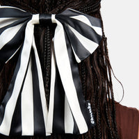 Silk Bow Barrette in Stripes