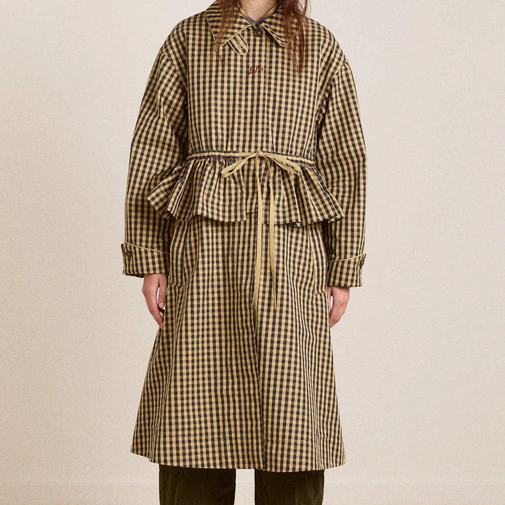 Myrtle Trench in Navy Gingham