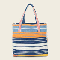 Mat Weave Open-Top Bag