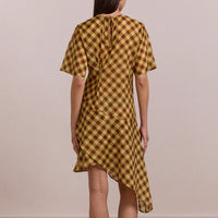 Harmony Midi Dress in Choc Avo Gingham