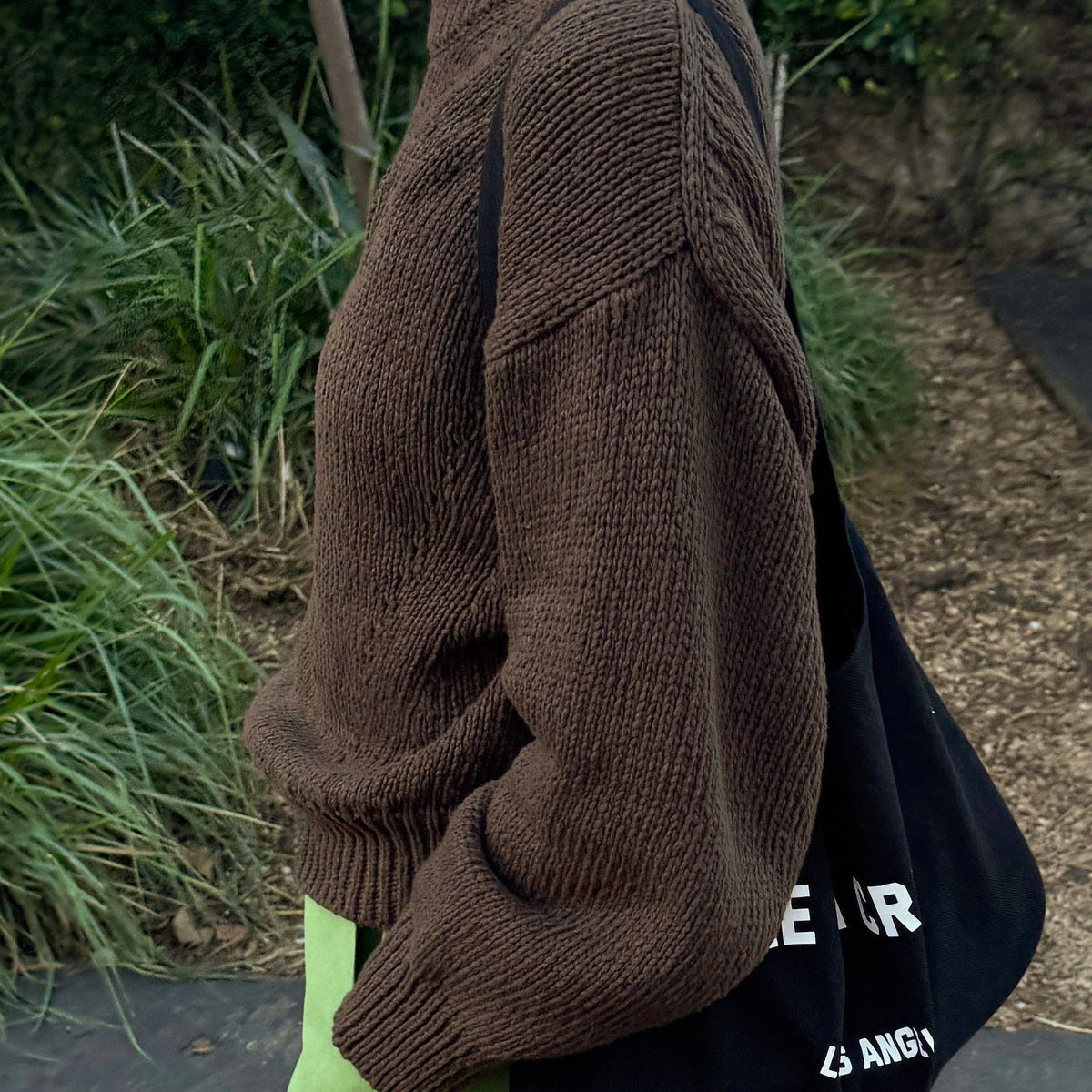Zoe Cotton Sweater in Brown