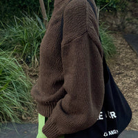 Zoe Cotton Sweater in Brown