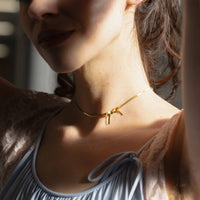 Bow Peep Choker  - 18k Gold Plated