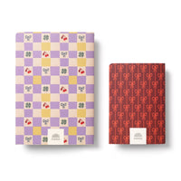 Checkerboard & Bows Softcover Notebook Set of 2