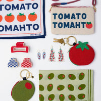 Danielle Oval Earrings in Tomato