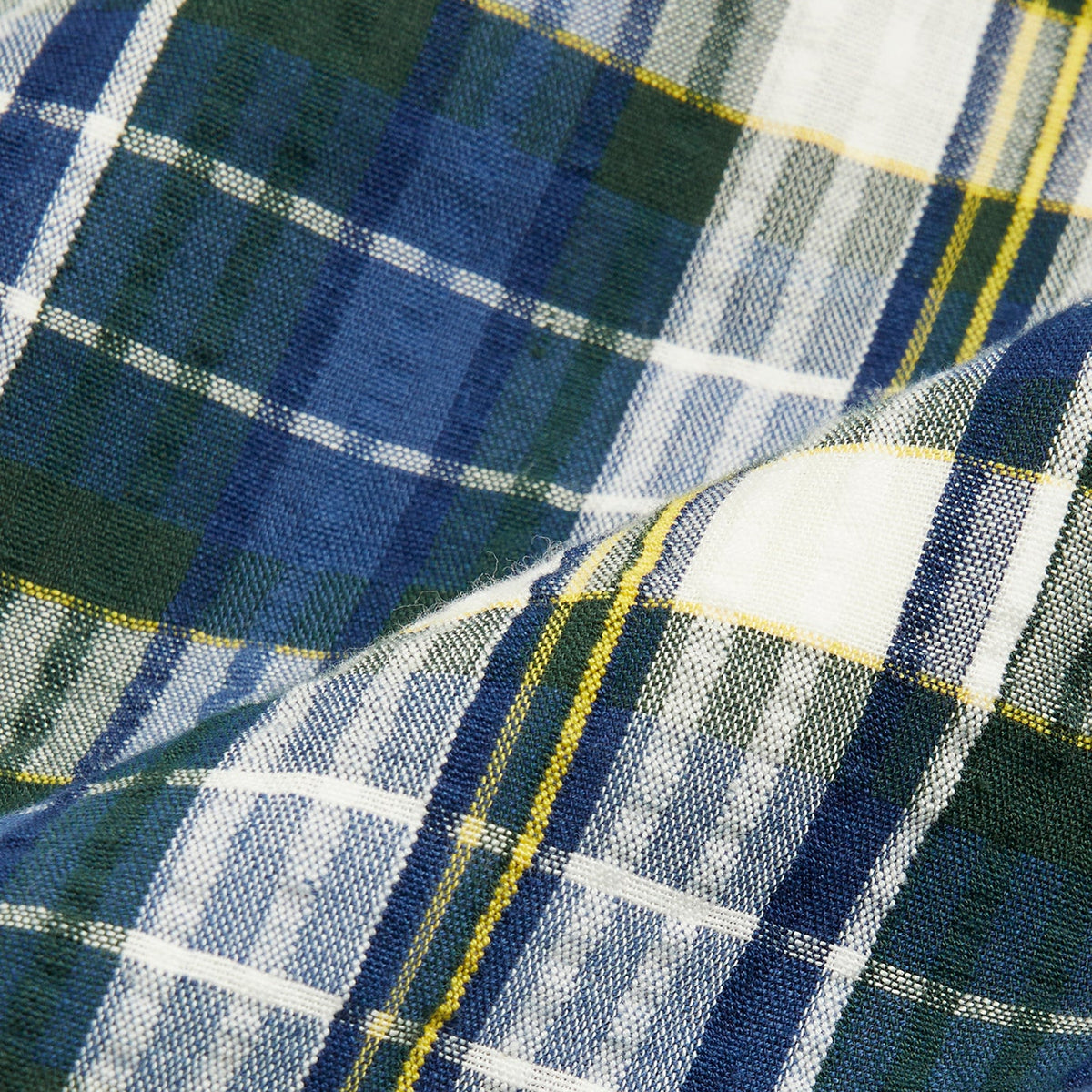 Madras Check Seersucker Cuban Shirt