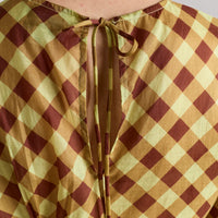 Harmony Midi Dress in Choc Avo Gingham