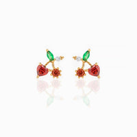 Cherry On Top Studs in Gold