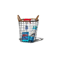 Small Rattan Top Wire Basket