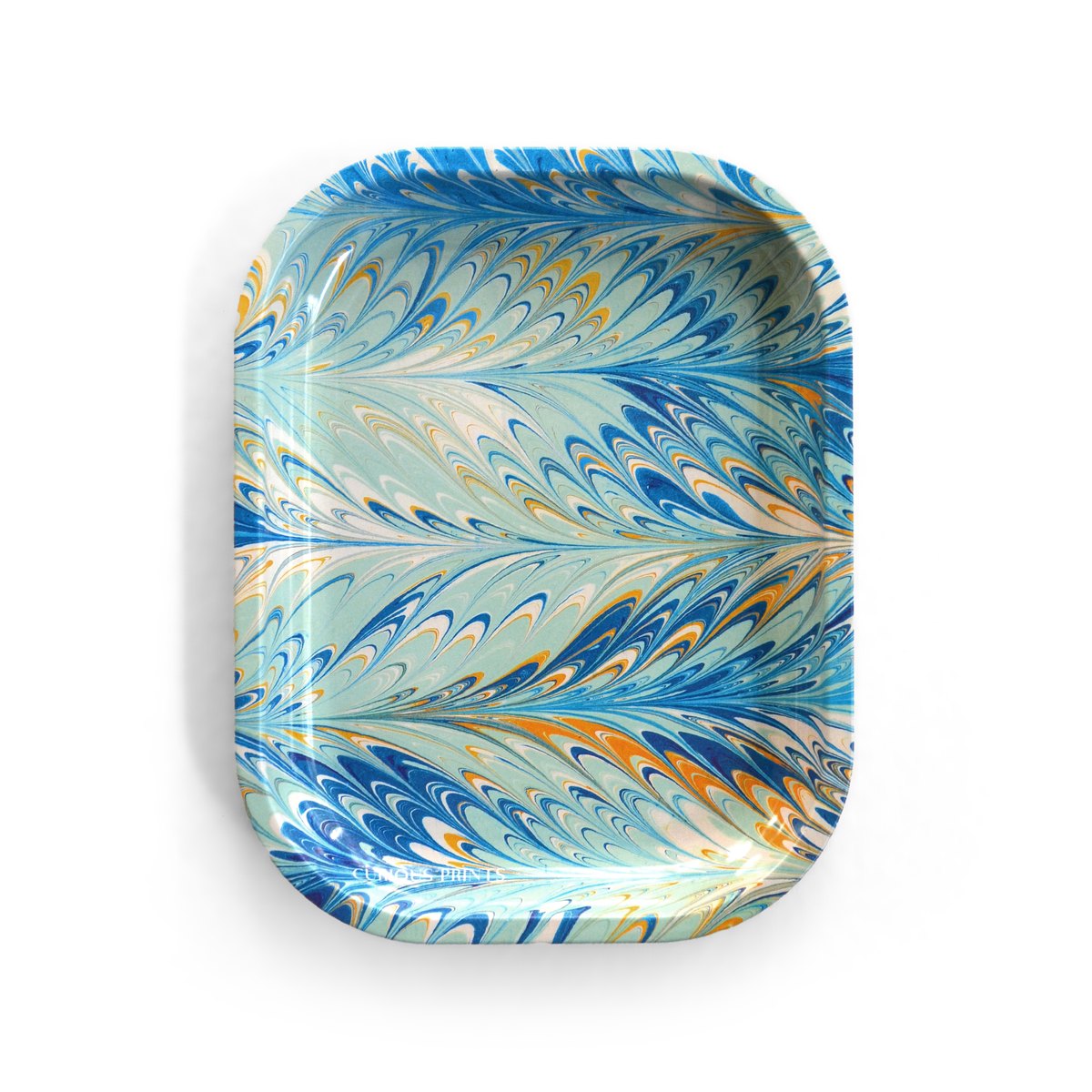 Marbled Pastel Blue Trinket Tray