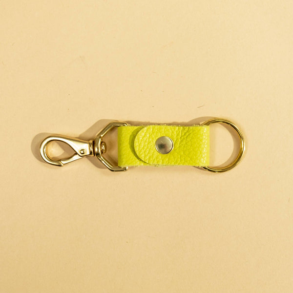 Keychain in Chartreuse Leather