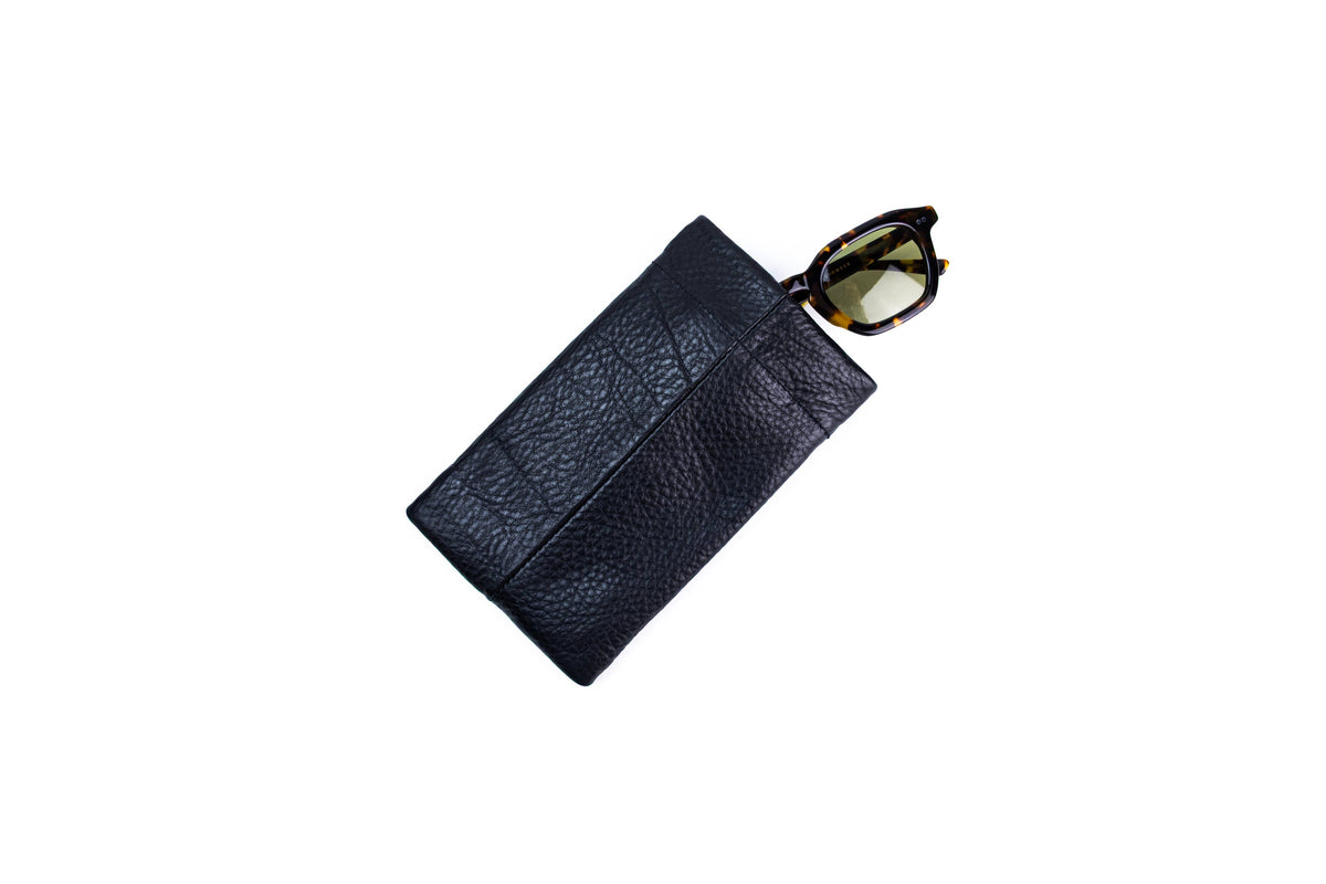 Sunglasses Case in Black Leather