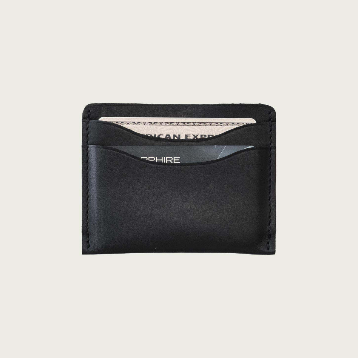 Leather Card Holder in Black