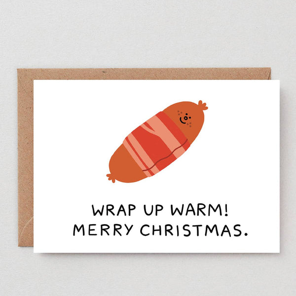 Wrap Up Warm Holiday Greeting Card