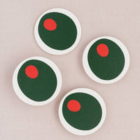 Pimento Olive Coaster Set